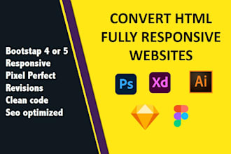 convert your PSD to HTML responsive with bootstrap