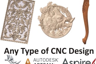 create any type of cnc design in aspire or artcam