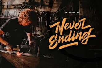 design modern brush lettering logo for you
