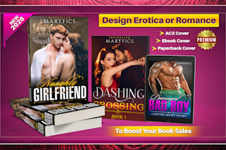 design erotica or romance book cover for amazon kindle KDP