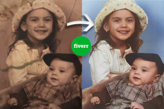 restore, fix blurry old photos and colorize images