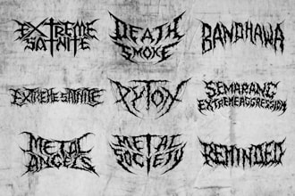 draw a death metal logo for your band or brand