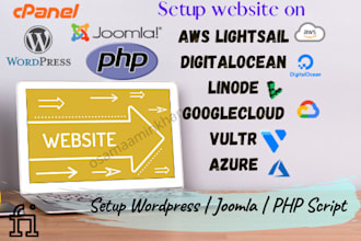 setup website on AWS, digitalocean, linode, googlecloud, vultr, and azure