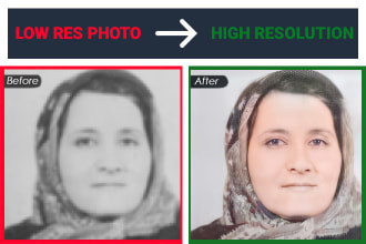 enhance, improve and upscale low quality images and photos