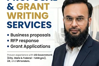 prepare a winning bid proposal for rfp, tender, rfq, grant