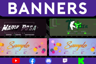 make a perfect banner for youtube, discord, kick and twitch channel