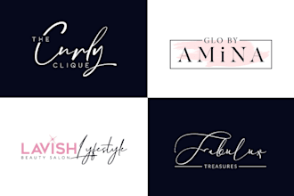 design handwritten scripted signature logo for fashion