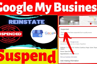 reactivate suspended google my business and bing place maps