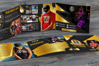 design professional press kit, media kit, epk, one sheet, flyer