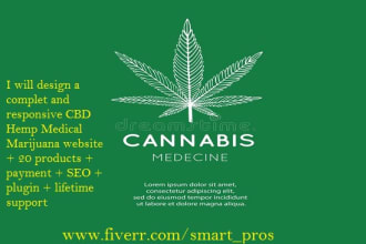 design and develop automated  cbd cannabis marijuana website