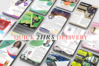 design professional one sheet, flyer, one page, press kit in 2hrs