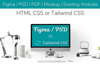 convert figma or xd or PSD design to responsive tailwind CSS