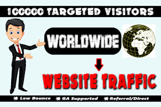 drive real targeted website traffic,worldwide visitors
