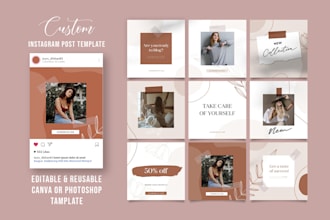 design instagram post templates in photoshop
