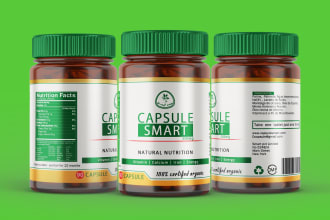 design premium product label and packaging, bottle, supplement label