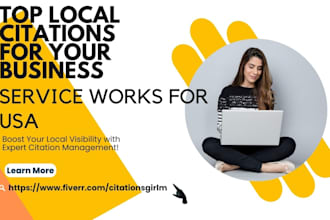 do 300 USA local citations listings and directories for local seo