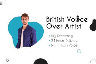 record a high quality british young adult voice over