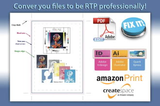 prepress your files and fix them to be print ready as the printer requirements