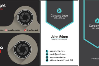 design a unique professional and modern  business card