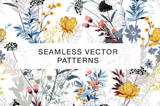 design vector seamless patterns for prints or fabric