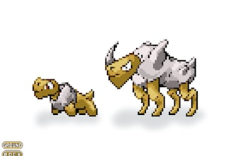 create fakemon and pokémon inspired sprites in pixel art