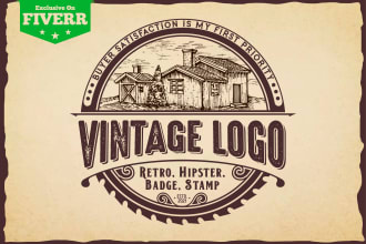 design retro vintage stamp badge hipster logo