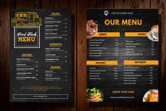 design food menu design, restaurant menu design, food flyer