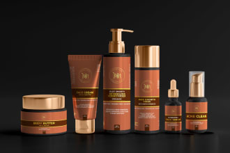 create luxury cosmetic product packaging label