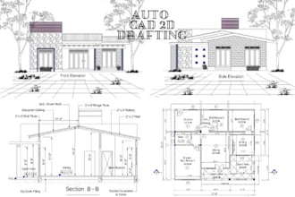 draw your architectural floorplan in autocad 2d