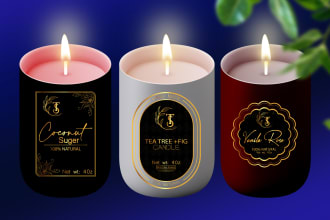 do vintage candles and soap label design asap