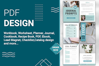 design PDF workbook, worksheet, lead magnet and ebook