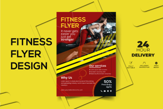 provide gym flyer, fitness flyer, sports flyer poster