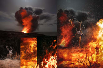 do fantasy photo manipulation and photo editing in  photoshop