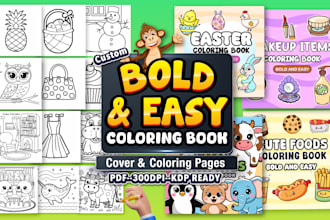 create bold and easy coloring book for amazon kdp