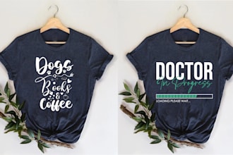 do minimalist custom typography and bulk tshirt designs