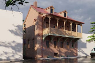 model and render the building exterior for you