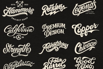 design modern hand drawn calligraphy and  lettering
