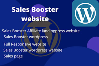 create sales booster affiliate landing page