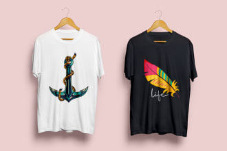 custom trendy and typographic t shirt designs