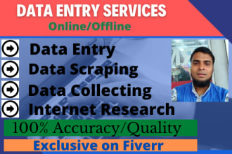 do perfect data entry, data scraping and data collection