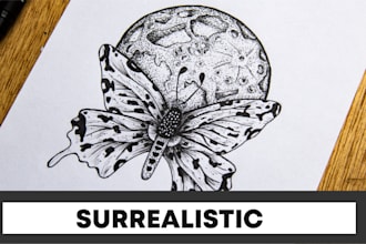 create a great surrealistic illustration