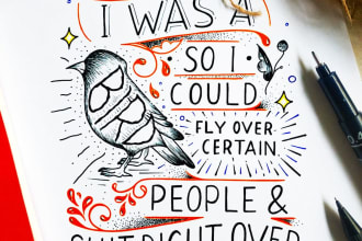 create a beautiful quotes handlettering