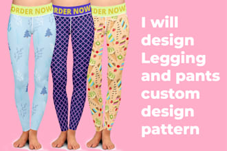 design custom trendy with cute legging or shirt design patterns