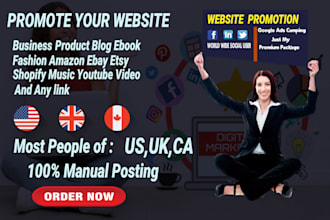promote website product video book crypto blog cbd any link