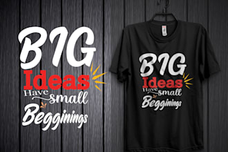 create a unique typographic tshirt  design