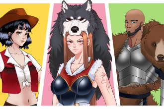make anime and manga ilustration for you