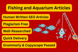 write aquarium and fish articles for your fishing blog