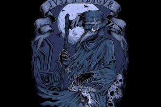 draw badass detailed custom dark illustration artworks