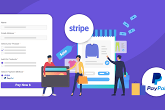 integrate stripe, paypal, molie,bkash to your website