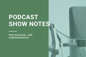 write your podcast show notes including resources and links